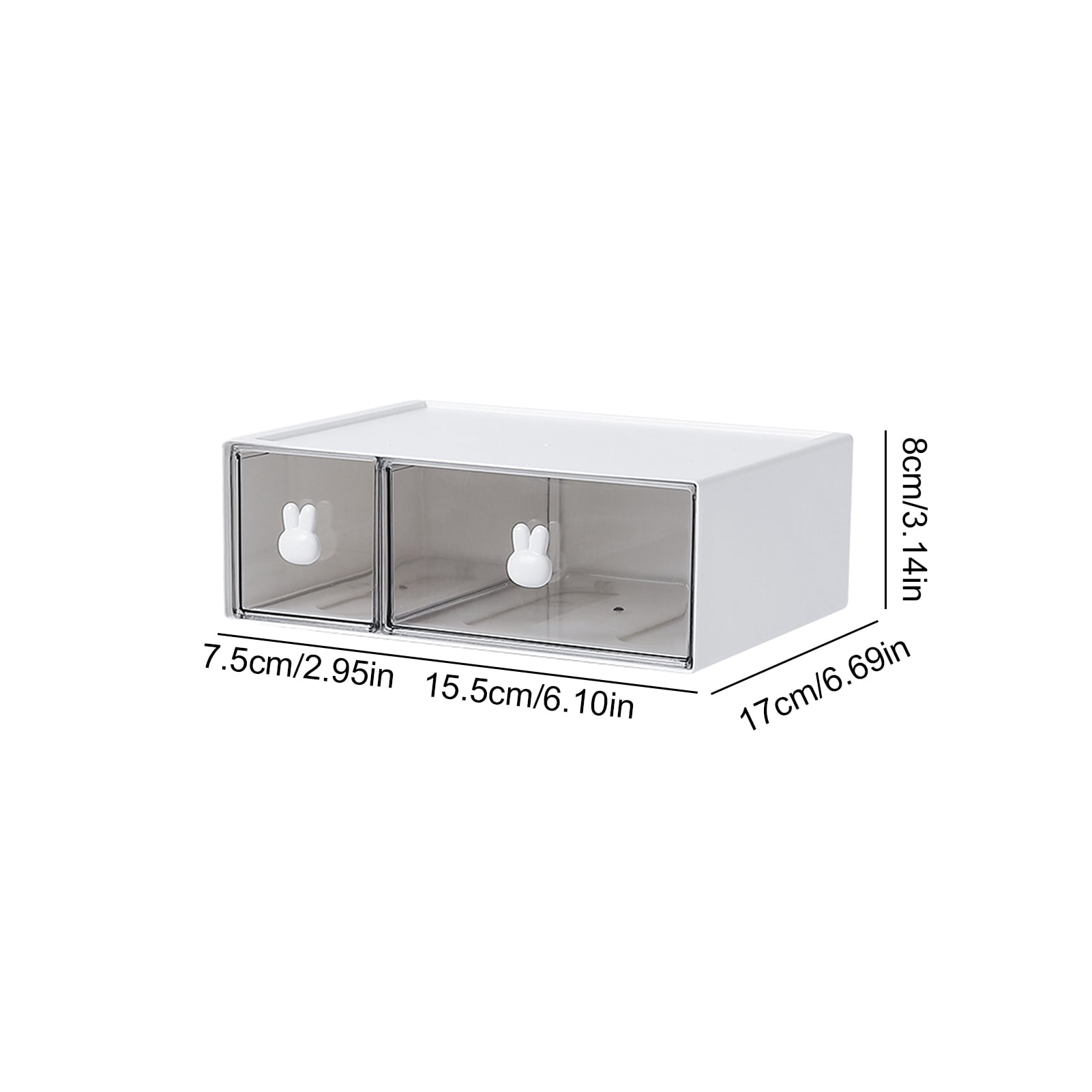 Stationary Organizer, Rabbit Handle Desk Storage Box, Stationery Box, Desktop Stationery Storage Box, Desk Organizer, Makeup Organizer Drawers