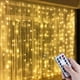 thumbnail image 1 of Encantadoras luces de cortina para dormitorio, cortina de luces de hadas de 3 m x 3 m con control remoto, cadena de luces de cortina de 300 LED, 8 modos, impermeable para exteriores, decoración, 1 of 6