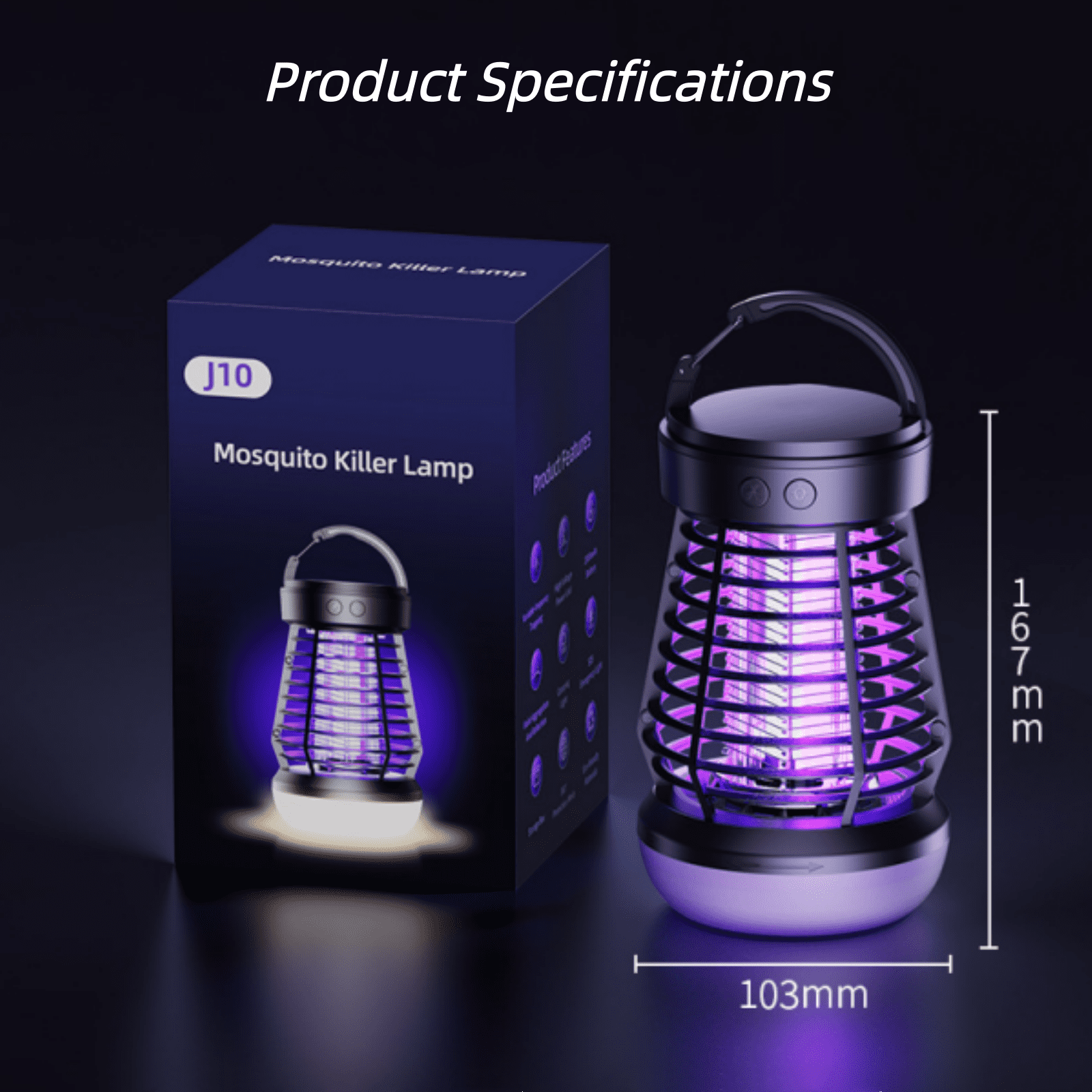 JahyElec Electric Fly Zapper,Outdoor & Indoor Electric Mosquito Killer Lamp with 2000V Grid & On/Off Switch Mosquito Traps for Kitchen Patio Backyard and More