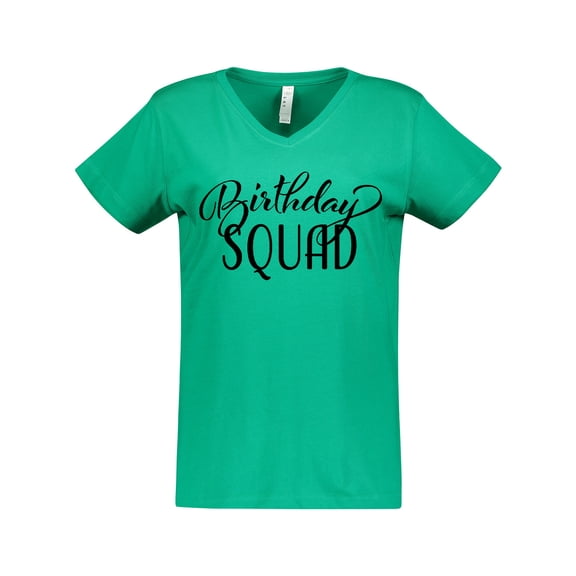 Inktastic Birthday Squad in Black Women's V-Neck T-Shirt