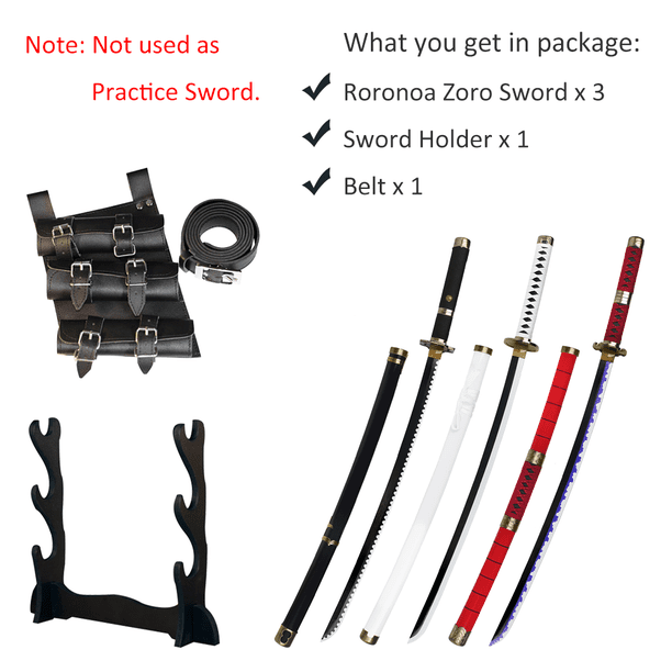 TAIQX Plastic & Bamboo Roronoa Zoro Sword Set - Walmart Business