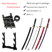 TAIQX Plastic & Bamboo Roronoa Zoro Sword Set