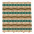 thumbnail image 3 of Ambesonne Colorful Shower Curtain, Tile, 69"Wx70"L, Coral Teal Beige, 3 of 4