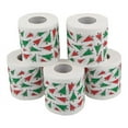 Kiteky Tissue, 8 Rolls of Christmas Pattern Series Printed Toilet Paper