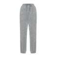thumbnail image 5 of ZHYou Fleece Sweatpants for Women Soft Warm Casual Joggers with Pockets Elastic Drawstring Waist,Gray,Size 2XL, 5 of 7