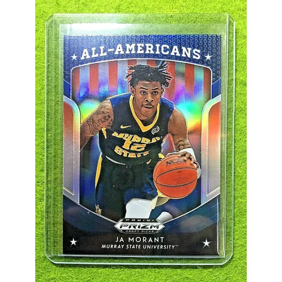 JA MORANT BLUE PRIZM ROOKIE CARD JERSEY #12 MS RC GRIZZLIES SP 2019 Prizm