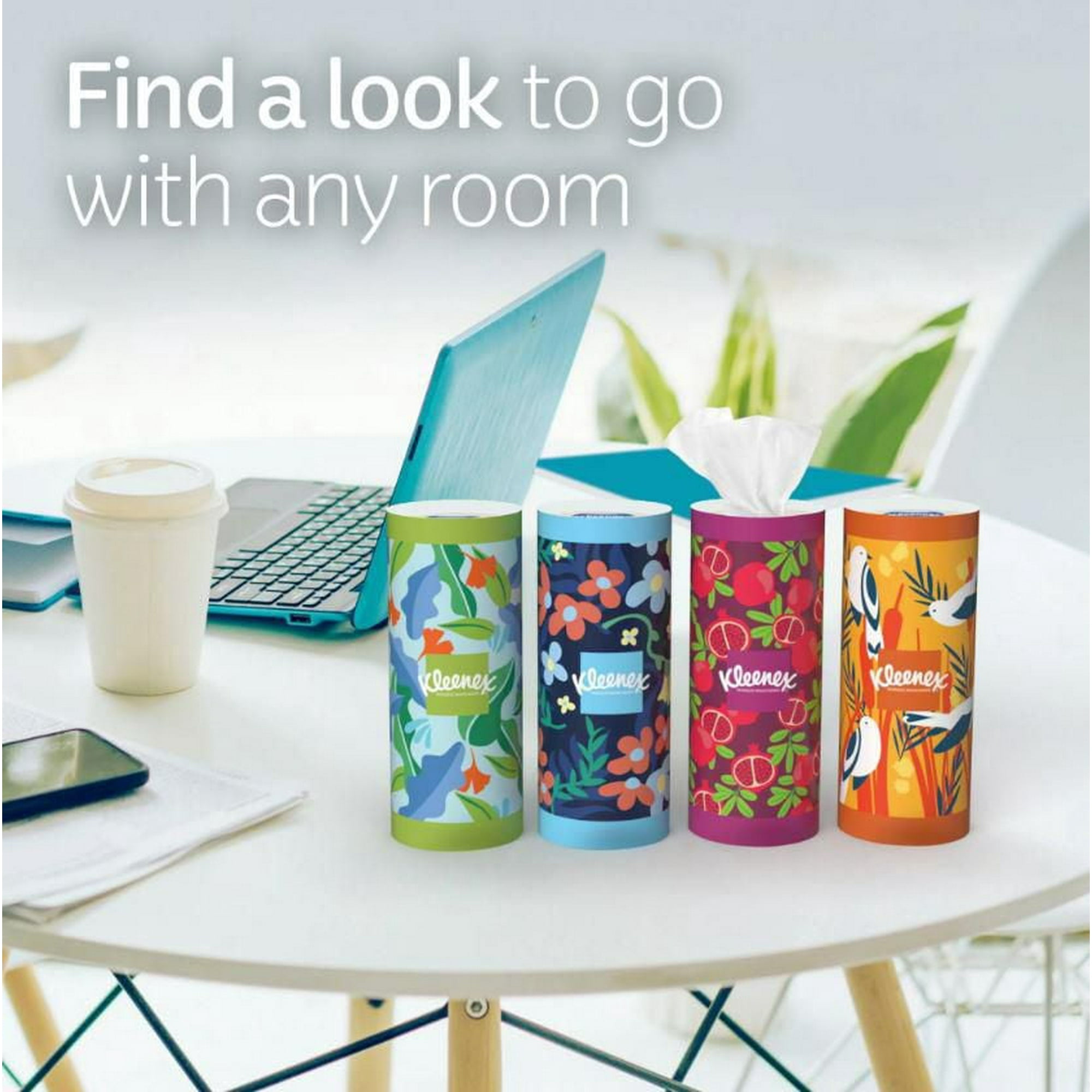 Kleenex Perfect Fit Facial Tissues, 4 Canister Boxes, 50 Tissues