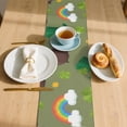thumbnail image 4 of St. Patrick's Day and Rainbows Table Runner,Kitchen Dining Table Decoration for Home Party Decor,13.8"x120" Heat Resistant,Wrinkle-Free,Machine Washable, 4 of 6