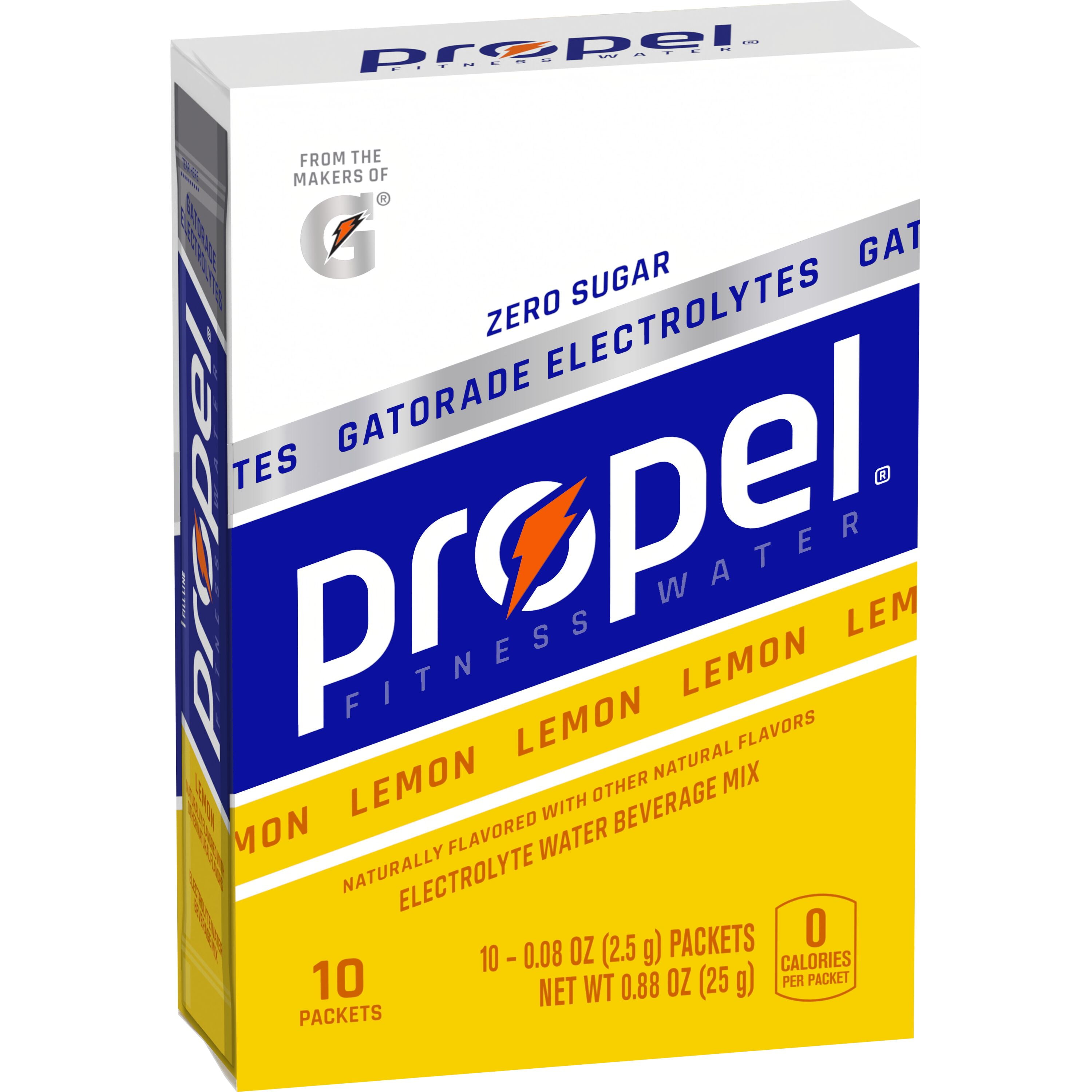 (3 pack) Propel Beverage Powder Mix with Electrolytes 16 oz., Lemon, Pk10 01090