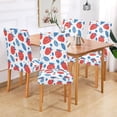 thumbnail image 2 of Yayeee 2 Pack Dining Chair Covers Stretch Parson Chairs Slipcovers Seat Protector, Playful Strawberries, 2 of 6
