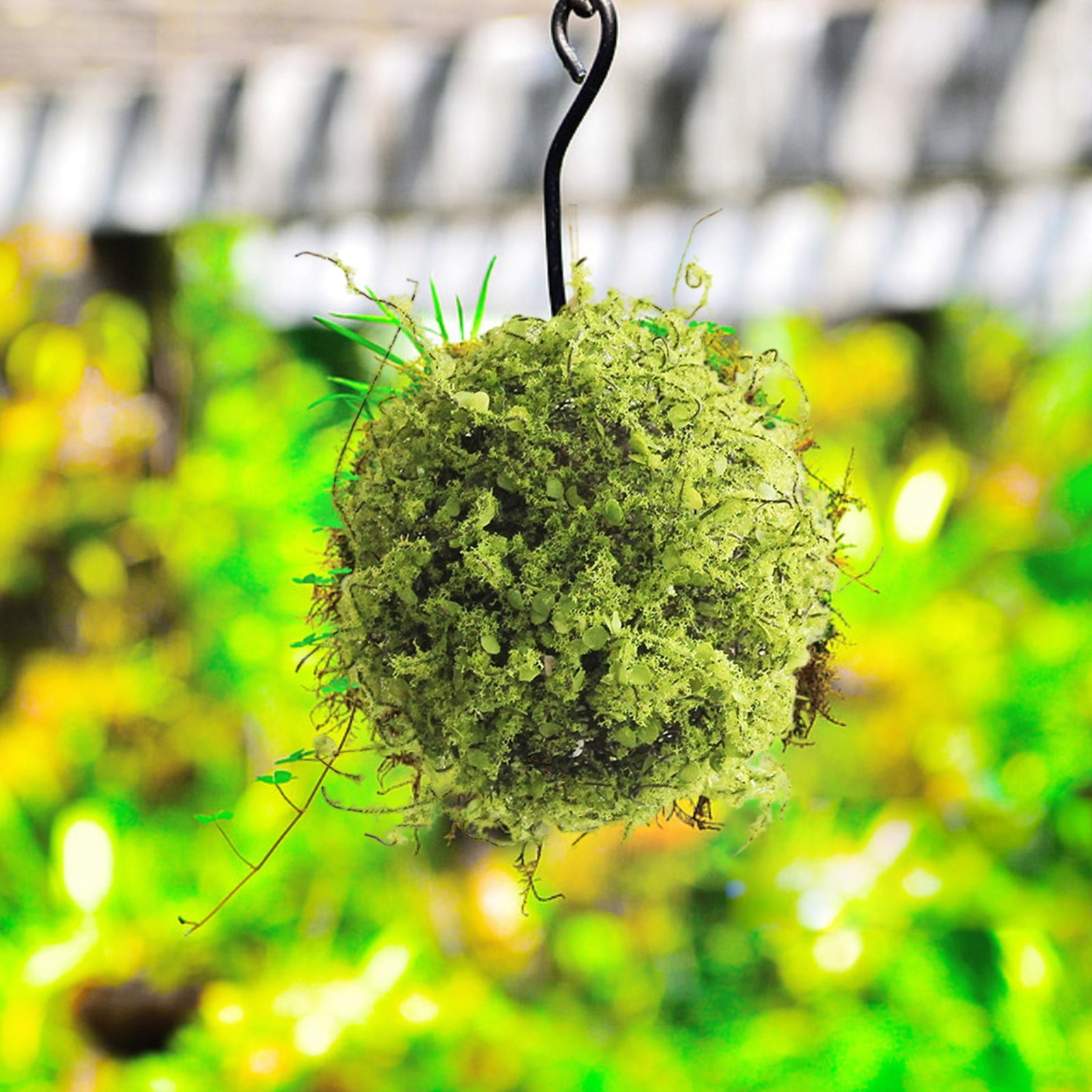 7.8 Inch Artificial Moss Topiary Balls, Large Handmade Greenery Balls for Outdoor Decor, Garden, Patio, Wedding Centerpieces, and Indoor Home Party Displays
