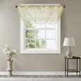 thumbnail image 2 of Madison Park Irina Diamond Sheer Embroidered Waterfall Valance in Ivory, 38"x46", 2 of 5