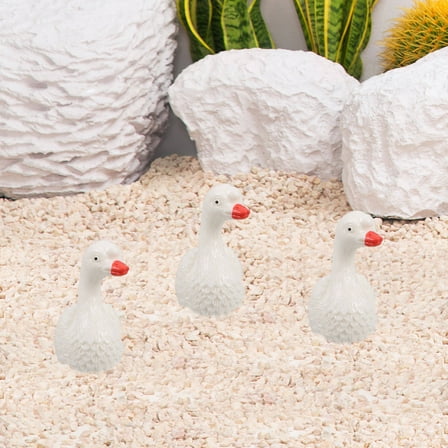 COMPUKAS 4Pcs Goose Ornaments for Study and Garden Adornment