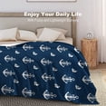 thumbnail image 4 of Blue Navy Anchor Blanket Nautical Super Soft Fleece Throw Blanket 50" x 60", Fuzzy Microfiber Flannel Cozy Warm Blanket, for Couch Bed Sofa(Anchor,50" x 60"), 4 of 6