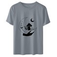 thumbnail image 4 of Camiseta de manga corta con cuello redondo y estampado de jersey suelto de verano para mujer Camiseta/camisa de manga corta con cuello redondo Pompotops hfajkhk141853, 4 of 7