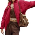 thumbnail image 4 of Women's Oversized Lightweight Down Coat Long Sleeve Zip Packable Short Puffer Jackets, 4 of 5