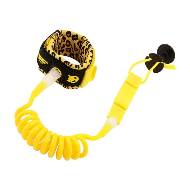Correa para tabla de surf, correa para kayak, multifuncional, ajustable, cuerda para piernas de 4 pies amarillo
