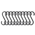 thumbnail image 1 of Ganchos en S, 10 ganchos en S de aluminio negro, grandes, resistentes, mate, ganchos en S para colgar, antideslizantes, multifuncionales, ganchos en S para cocina, baño, jardín, 1 of 1
