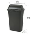 thumbnail image 2 of Sterilite Large Kitchen Trash Can, 13 Gallon Plastic Garbage Bin with Roll Top Lid, Black, 2 of 8