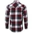 thumbnail image 2 of Men's Casual Plaid Flannel Woven Long Sleeves Button Down Shirt, 2 of 4
