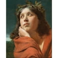thumbnail image 2 of Władysław Czachórski 20x24 Gold Ornate Framed and Double Matted Museum Art Print Titled - Portrait of a Girl with Laurel Wreath, 2 of 4