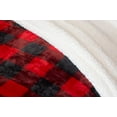 thumbnail image 4 of Carstens Lumberjack Red Plaid Plush Bedding Set, King, 4 of 4