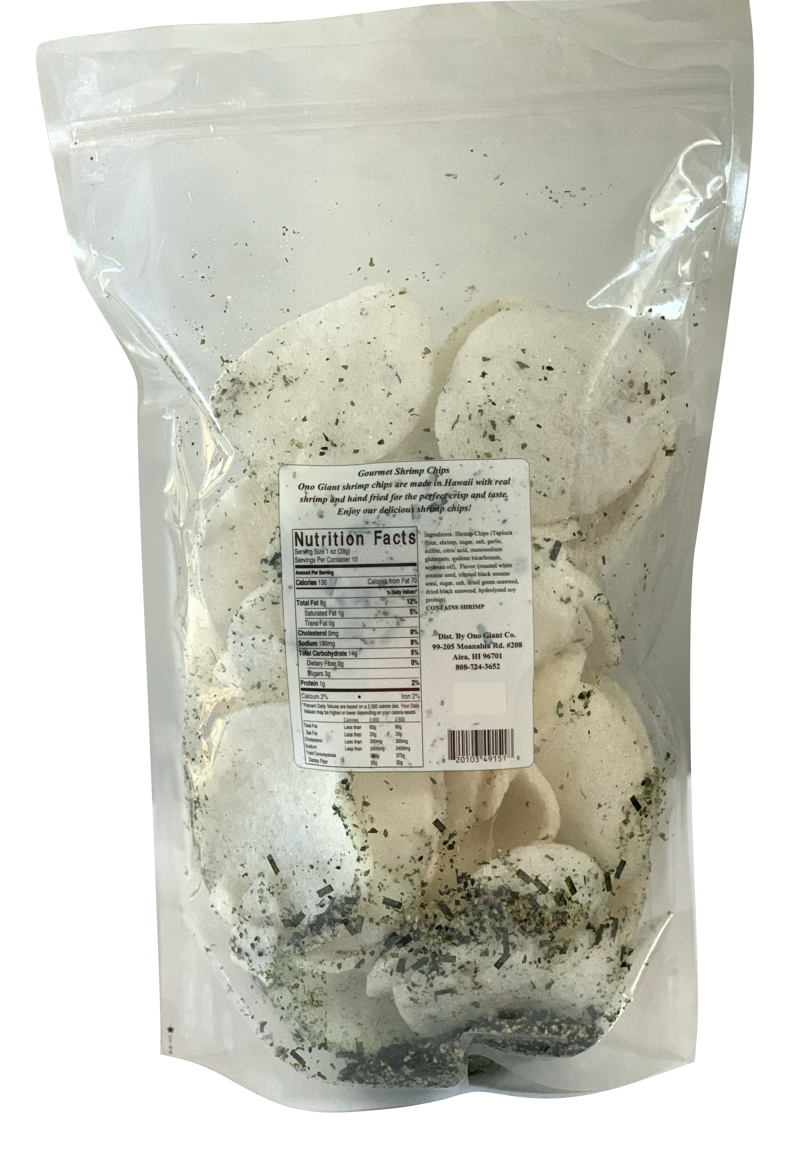 Ono Gourmet Hawaiian Giant Shrimp Chips with Furikake XL