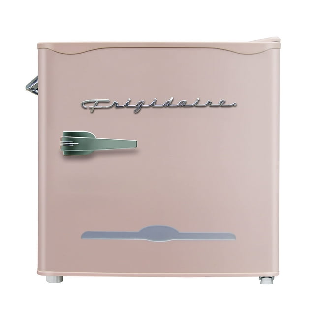 FRIGIDAIRE Coral EFR176 - Mini refrigerador AMZ retro con ahorro de energía, termostato ajustable y control lateral para abrebotellas