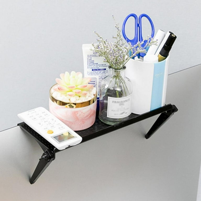 Cable Box Shelf for Wall Mounted TV TV Top Shelf Mount on Desktop Computer Monitor to Hold Cable Boxes Media Boxes Game Console White S