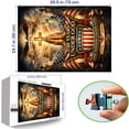 thumbnail image 3 of 1000-Piece Adult Wood Jigsaw Puzzle, USA 250th Anniversary "In God We Trust" Patriotic Art, High-Difficulty, Stress-Relieving, Family Activity, Wall Decor, Eco-Friendly, 29.5x19.7in, 3 of 7