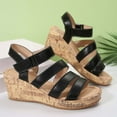 thumbnail image 6 of Viluyesy Womens Gladiator Sandals, Ankle Strap Open Toe Wide Width Summer Strappy Shoes Black, 6 of 6