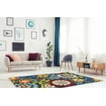 thumbnail image 2 of Linon Trio Frond Hand Tufted Polyester 8'x10' Rug in Blue, 2 of 3