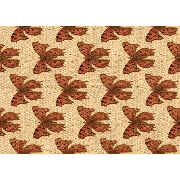 Ahgly Company Machine Washable Indoor Rectangle Transitional Mahogany Brown Area Rugs, 2' x 3'