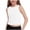 White, variant on BLVB Girls Tank Tops Ribbed Sleeveless Crop Tops for Kids Round Neck Gym Yoga Dance Tops 5-15Y