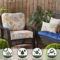 thumbnail image 4 of Greendale Home Fashions 17'' x 17'' Reversible Outdoor Throw Pillow, Set of 2, Jamboree, 4 of 6