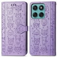 thumbnail image 4 of Funda Cartera FOXDOCK para Motorola Edge 60 Fusion , Flip PU con Relieve de Gatos y Perros, Tarjetero y Soporte, 4 of 6