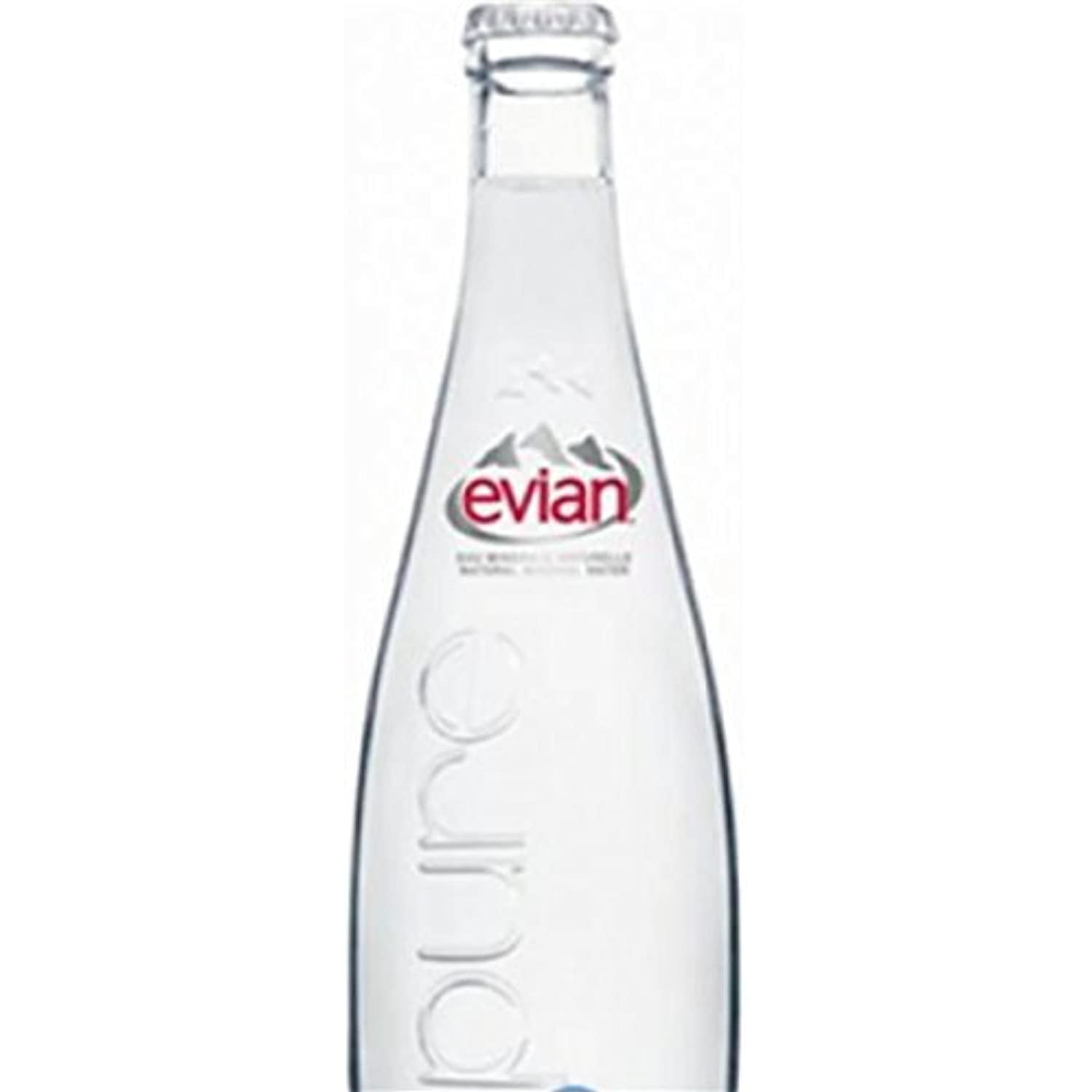 Evian Natural Spring Water, Glass Bottle (Pack Of 10, Total, 41 OFF