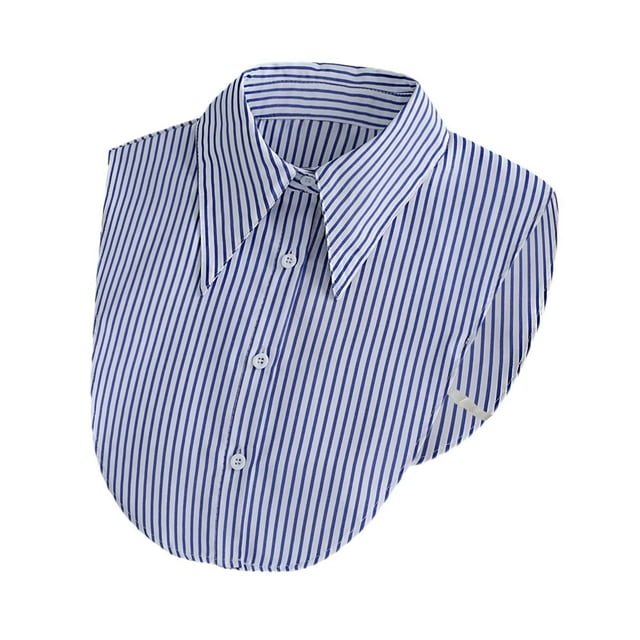 Corbata falsa , práctica, cómoda, fácil de usar, versátil, tipo camisa corta Rayas azules