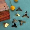 thumbnail image 4 of 8 Pcs Furniture Corner Edges Protector, 23mm Metal Edge Guard with Screws, Light Gold, 4 of 6