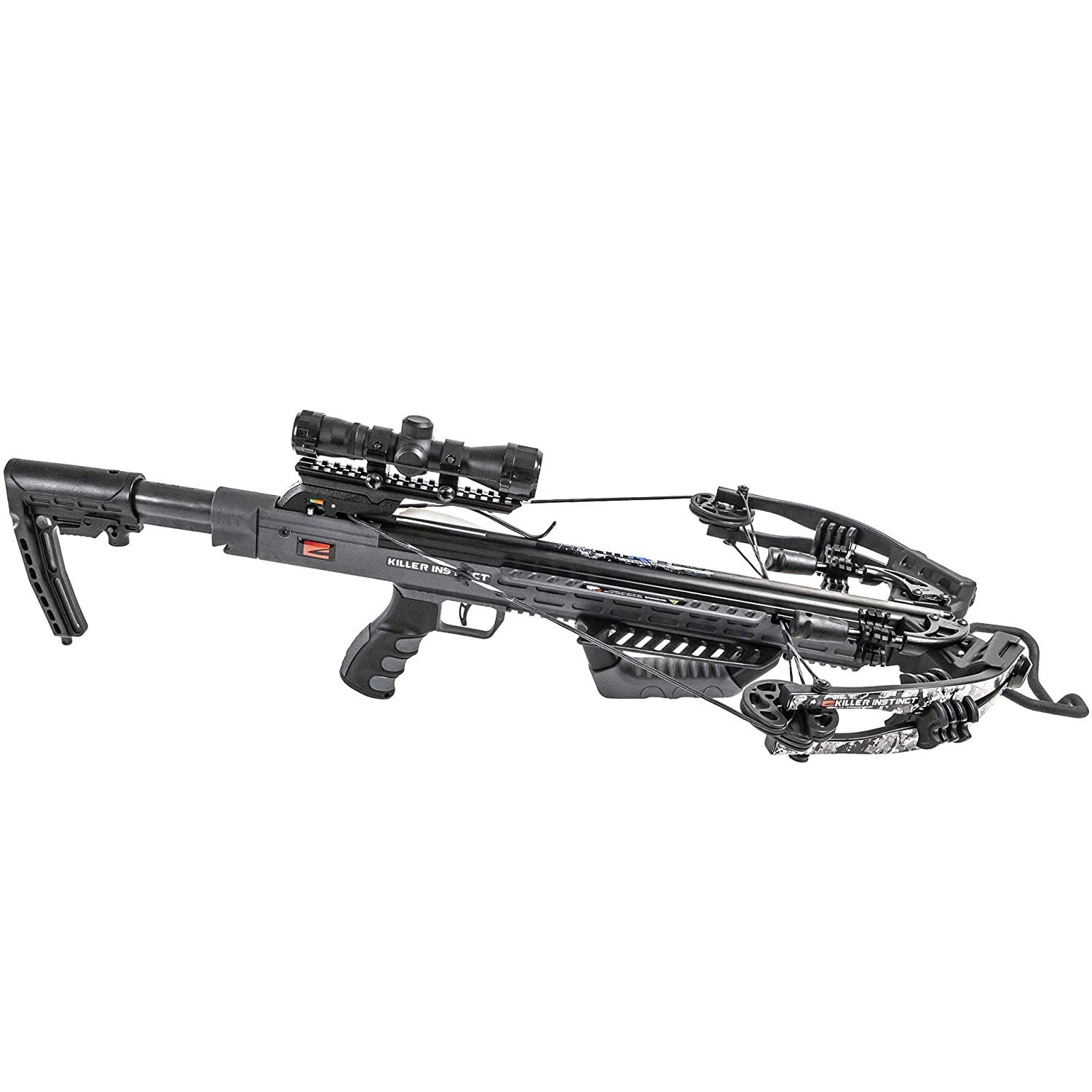 Killer Instinct Burner 415 Crossbow Bow Archery Pro Package with 3 Bolts, Gray