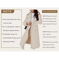 thumbnail image 6 of sicmoss Women's White Double Breasted Wool Overcoat, Lapel Long Winter with Pockets, 6 of 7