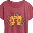 thumbnail image 3 of Instant Message - Thanksgiving - Pumpkin Cottage - Women's Short Sleeve Graphic T-Shirt, 3 of 6