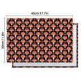 thumbnail image 5 of Red Orange Mushroom Black Pattern Summer Placemats Table Placemats Set Of 6-Linen Kitchen Washable Placemats Table Mats 11.8"x17.7" Non-Slip Heat Resistant, 5 of 5