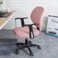 thumbnail image 3 of LAICAIW Housse de Chaise de Bureau Rose Résistante à l'Eau Extensible Jacquard Élastique Housses 2 Pcs pour Chaise d'Ordinateur de Bureau Housse Extensible, 3 of 7