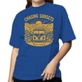 thumbnail image 2 of Chasing California Sunsets Women's Royal Blue T-shirt, 2 of 3