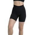 thumbnail image 3 of YITTY Active Women's UltraLuxe High Waist Biker Shorts – 3''/6'' Squat Proof, Tummy Control, Compression, Iconic Black, M, 6", 3 of 7