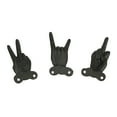 thumbnail image 3 of Zeckos Brown Cast Iron Hand Gesture Decorative Wall Hooks Set of 3, 3 of 5