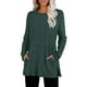 thumbnail image 1 of HongQid Womens Sweaters Crewneck Long Sleeve Shirts with Pockets Fall Outfits 2025 Fashion Winter Clothing Side Slit, 1 of 5