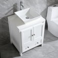 thumbnail image 5 of Wonline White Bathroom Ceramic Porcelain Vessel Sink Faucet Set Chrome, 5 of 5
