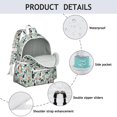 thumbnail image 4 of Boston Terriers and Flowers Backpack for School,Cute School Bag,Schoolbag with Adjustable Shoulder Straps & Padded Back,13.4"x11"x4.7", 4 of 6